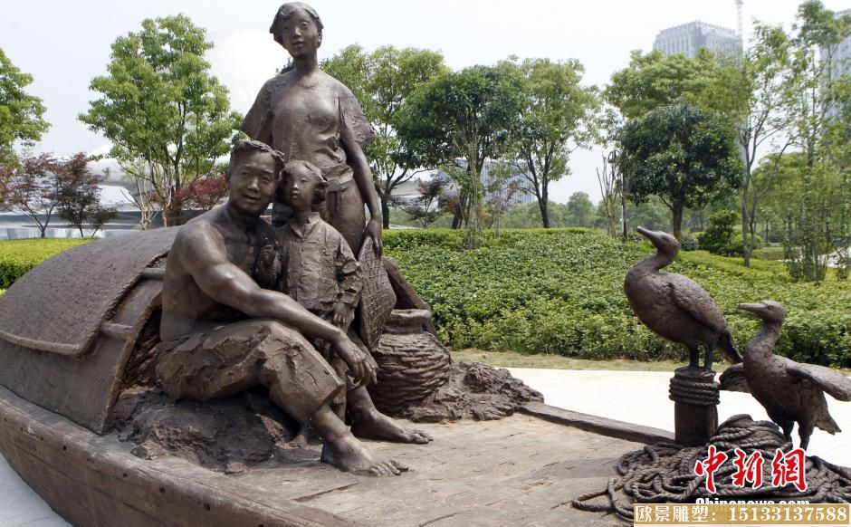 红色老区创业文化雕塑园丰富多彩 铜雕制作